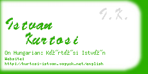 istvan kurtosi business card